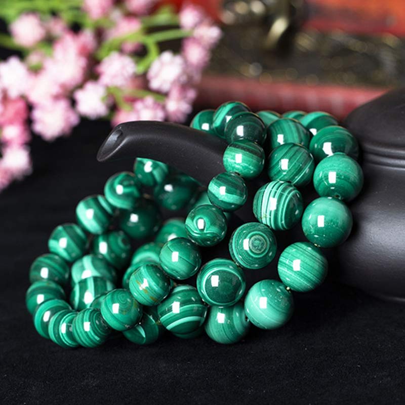Braccialetto di protezione e calma in malachite naturale Buddha Stones - Image 12