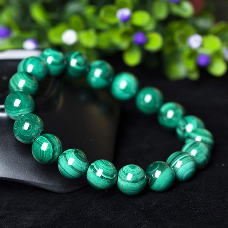 Braccialetto di protezione e calma in malachite naturale Buddha Stones - Image 3