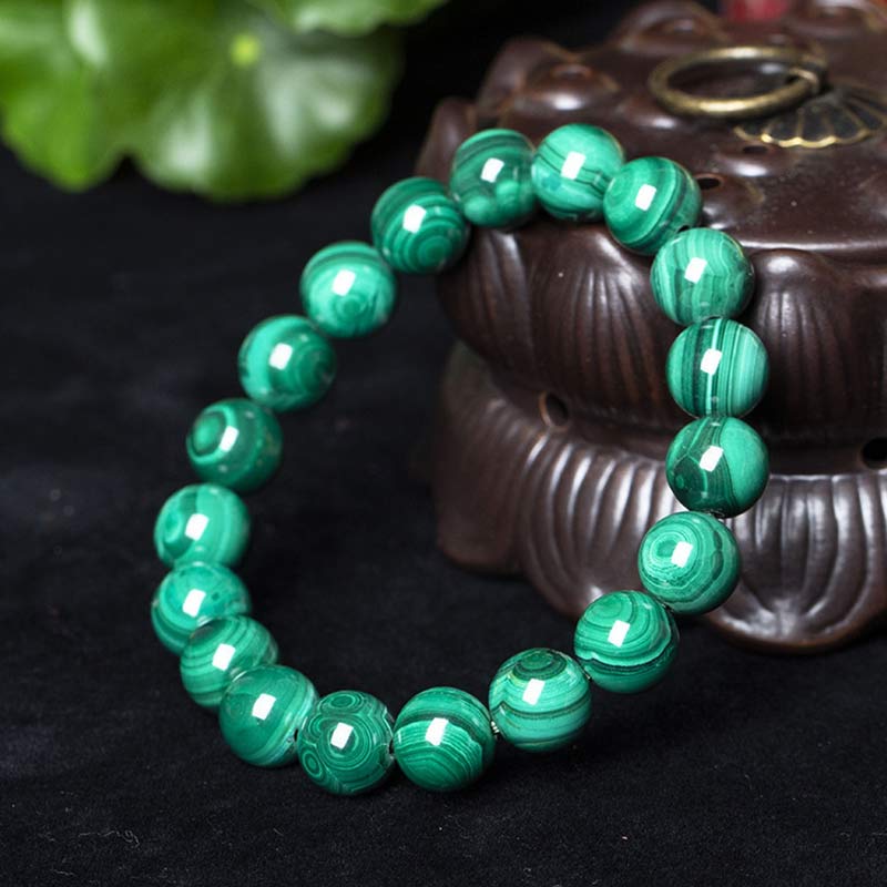 Braccialetto di protezione e calma in malachite naturale Buddha Stones - Image 4