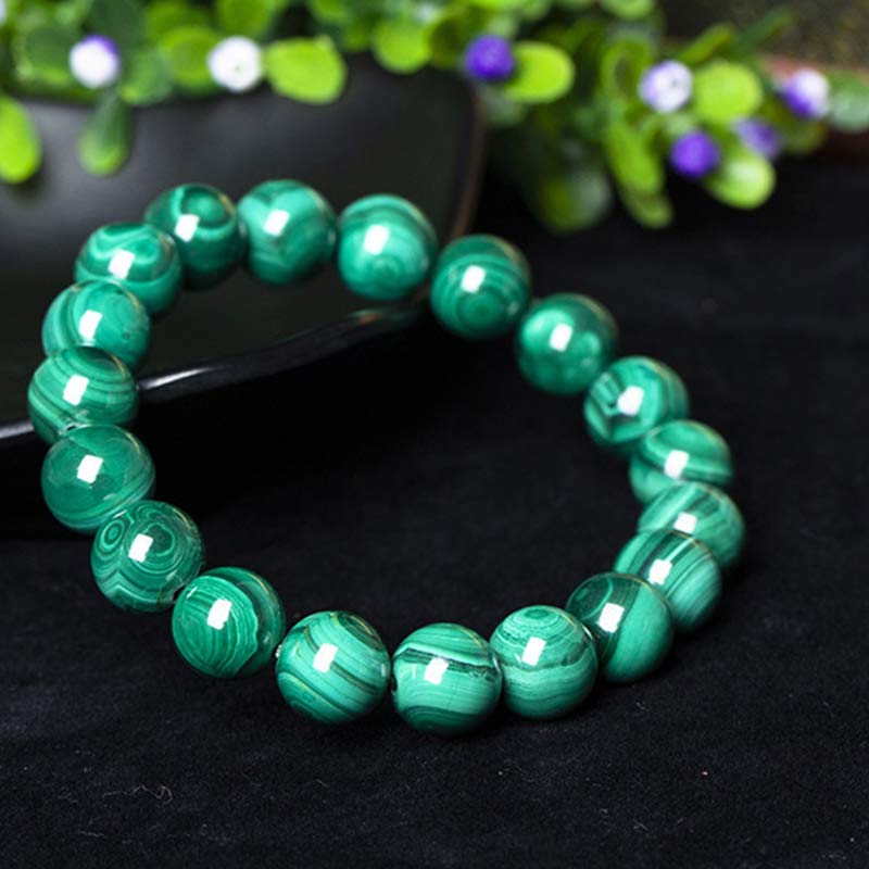 Braccialetto di protezione e calma in malachite naturale Buddha Stones - Image 5