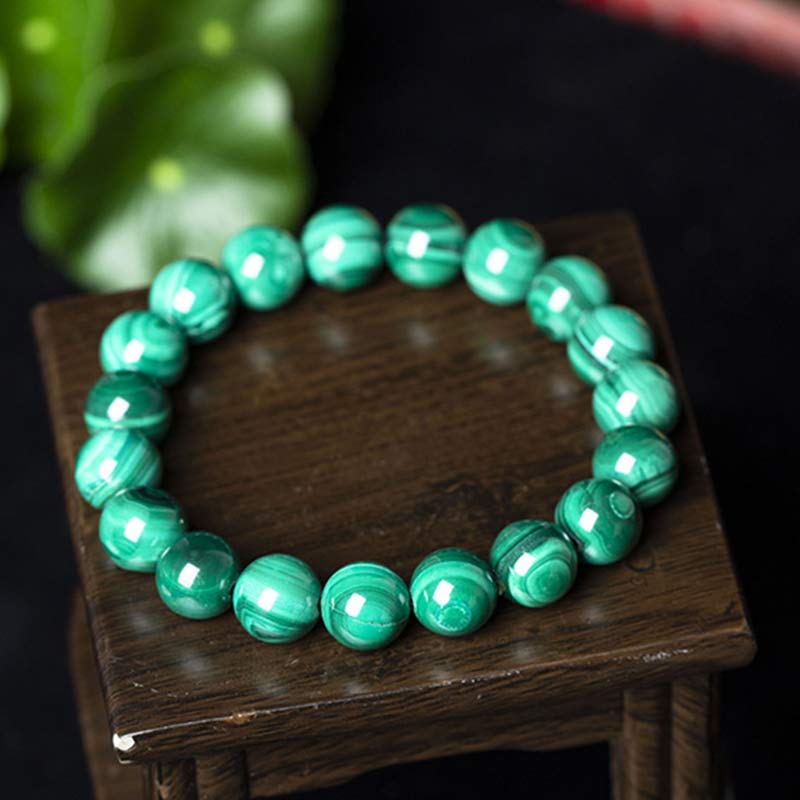 Braccialetto di protezione e calma in malachite naturale Buddha Stones - Image 6