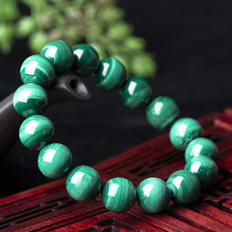 Braccialetto di protezione e calma in malachite naturale Buddha Stones - Image 7