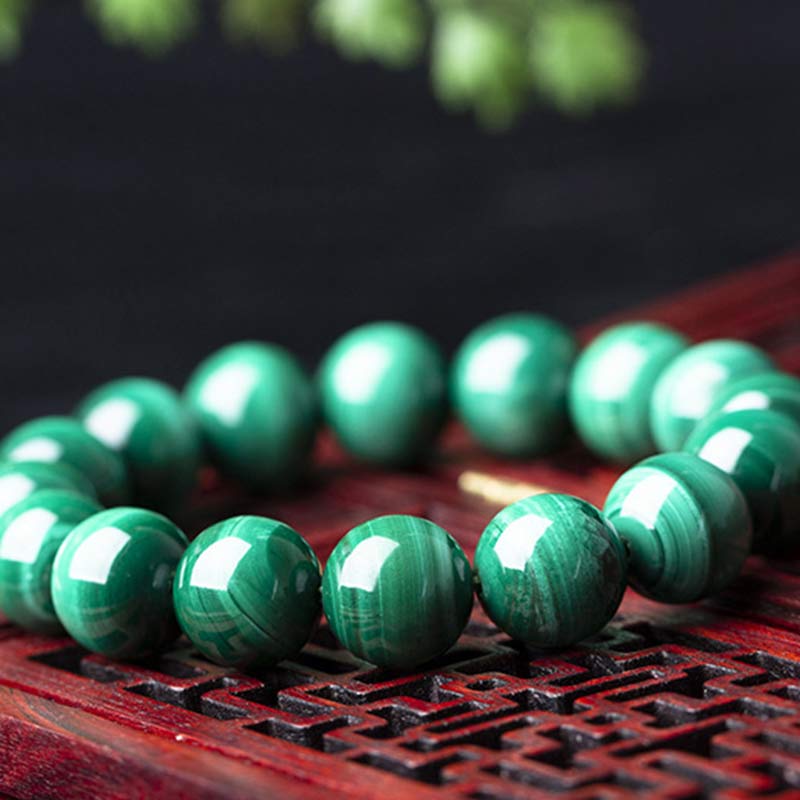 Braccialetto di protezione e calma in malachite naturale Buddha Stones - Image 9