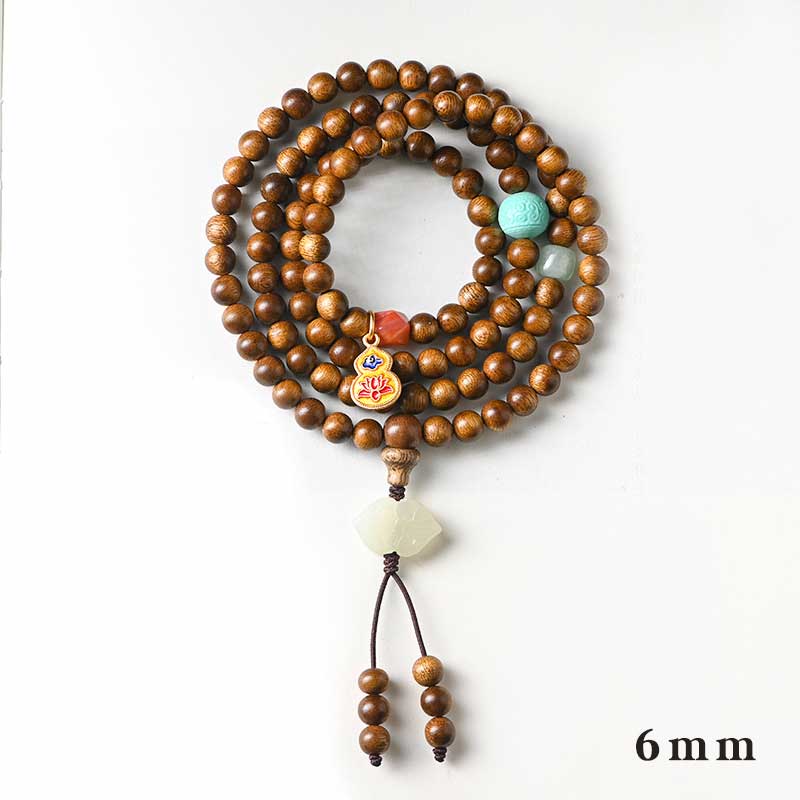 Braccialetto di protezione e calma in palissandro tibetano Buddha Stones Mala - Image 4