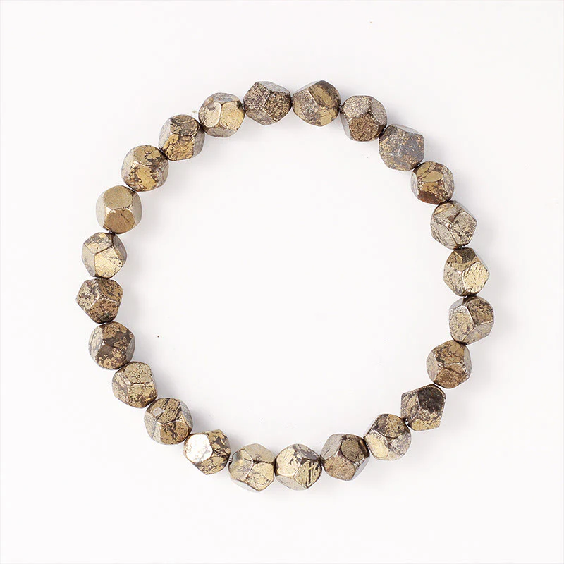 Braccialetto di protezione e fiducia in pirite con perline irregolari Buddha Stones - Image 9