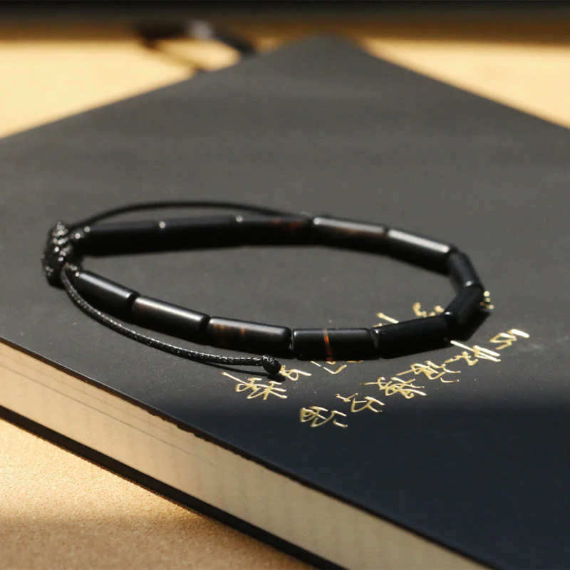 Braccialetto di protezione e supporto con perline di onice nero Buddha Stones - Image 4