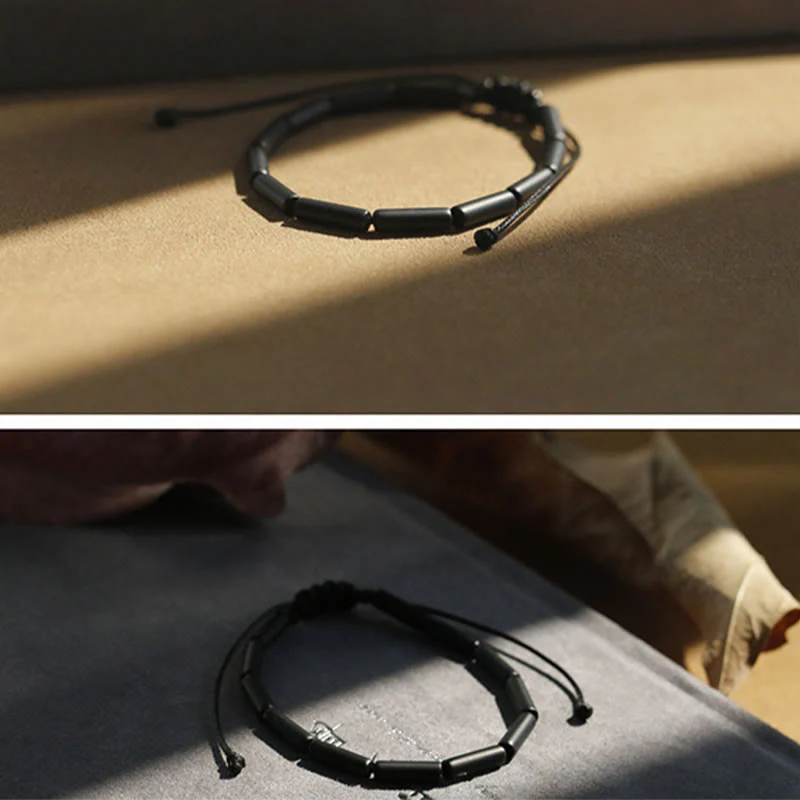 Braccialetto di protezione e supporto con perline di onice nero Buddha Stones - Image 7