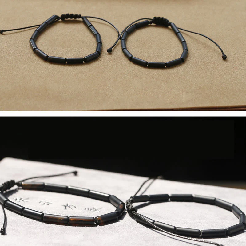 Braccialetto di protezione e supporto con perline di onice nero Buddha Stones - Image 9