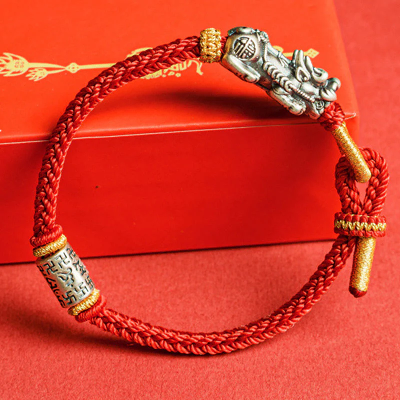 Braccialetto di protezione in argento sterling 925 Buddha Stones , Pixiu Om Mani Padme Hum - Image 3