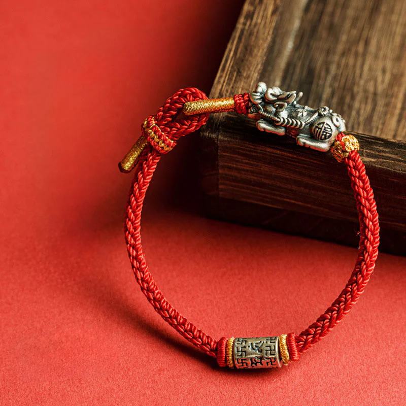 Braccialetto di protezione in argento sterling 925 Buddha Stones , Pixiu Om Mani Padme Hum - Image 4
