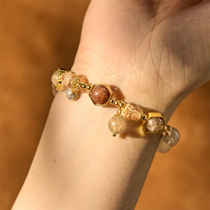 Braccialetto di protezione in quarzo rutilato colorato naturale Buddha Stones Ametista - Image 3