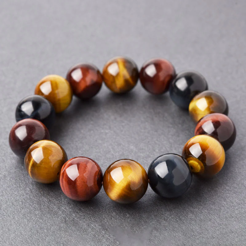 Braccialetto di protezione positiva con occhio di tigre naturale Buddha Stones - Image 11