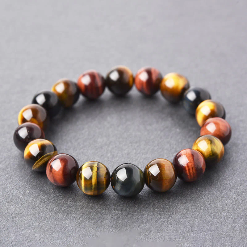 Braccialetto di protezione positiva con occhio di tigre naturale Buddha Stones - Image 8