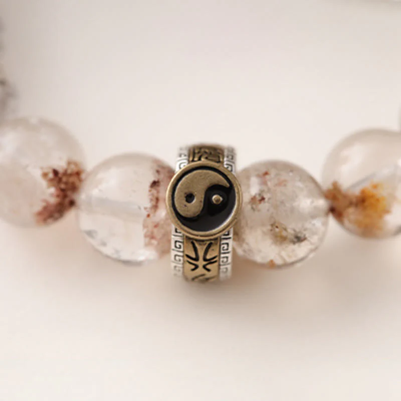 Braccialetto di protezione Yin Yang fantasma rosso Buddha Stones Lightning Struck Wood - Image 13