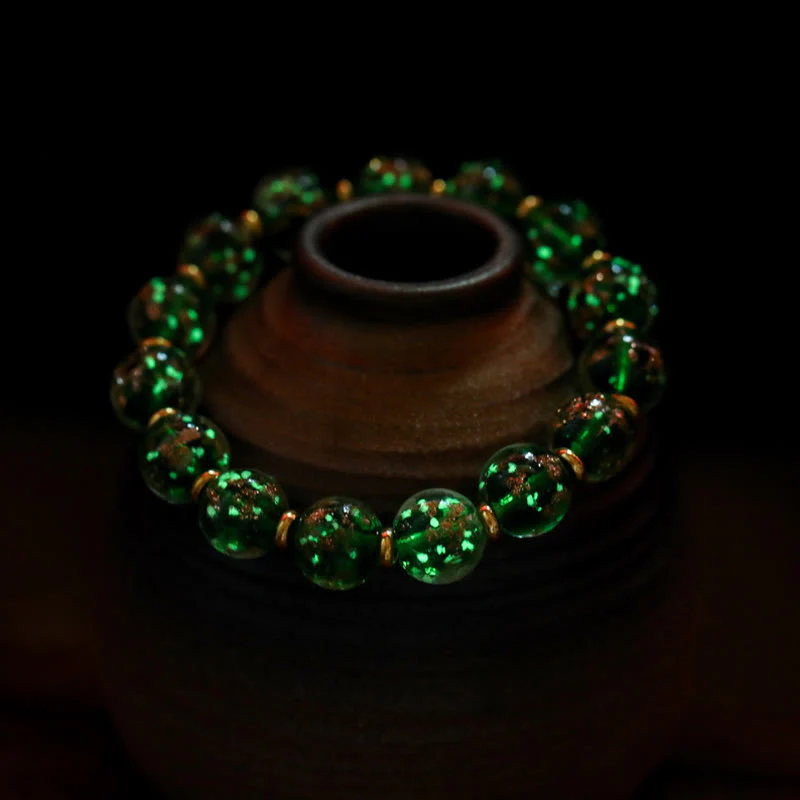 Braccialetto di successo con perline di vetro fluorescente luminoso Liuli, ciondolo famiglia bestia che deglutisce Buddha Stones - Image 15