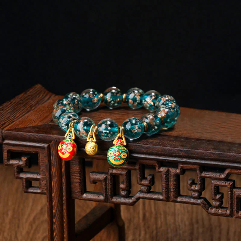 Braccialetto di successo con perline di vetro fluorescente luminoso Liuli, ciondolo famiglia bestia che deglutisce Buddha Stones - Image 27