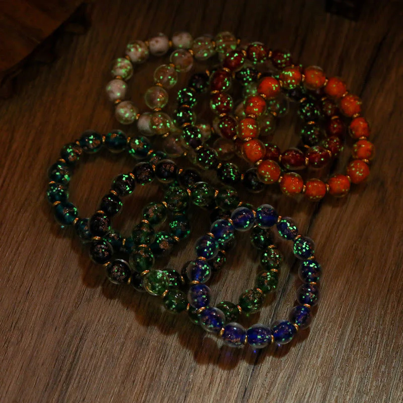 Braccialetto di successo con perline di vetro fluorescente luminoso Liuli, ciondolo famiglia bestia che deglutisce Buddha Stones - Image 33