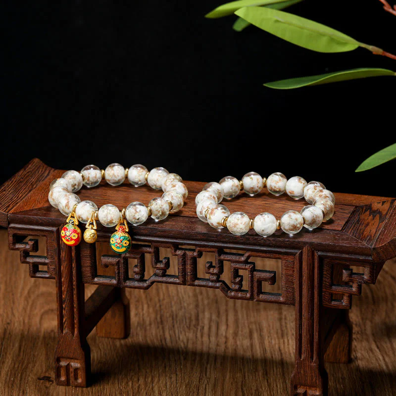 Braccialetto di successo con perline di vetro fluorescente luminoso Liuli, ciondolo famiglia bestia che deglutisce Buddha Stones - Image 7