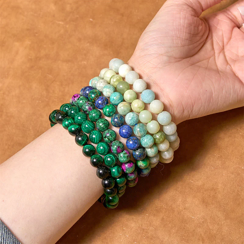 Braccialetto di supporto per l'equilibrio calmo della serie verde Buddha Stones Love Self - Image 2