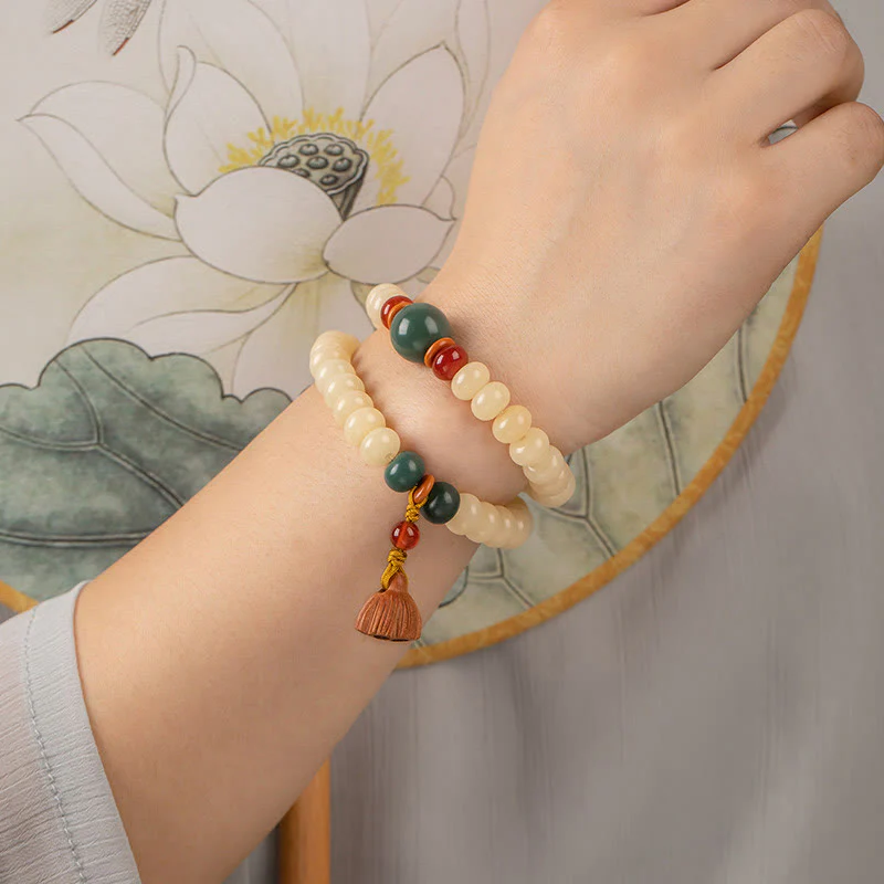 Braccialetto doppio giro Buddha Stones Bodhi Seed Lotus Baccello Charm Peace - Image 10