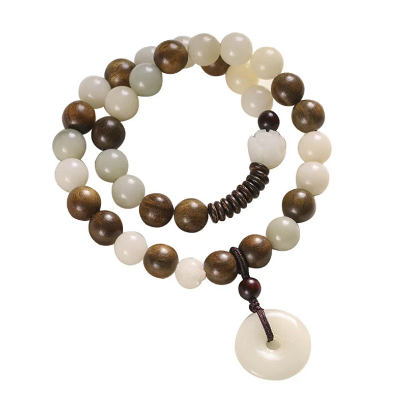 Braccialetto doppio giro Buddha Stones Bodhi Seed Sandalo verde Lotus Peace Buckle Harmony - Image 10