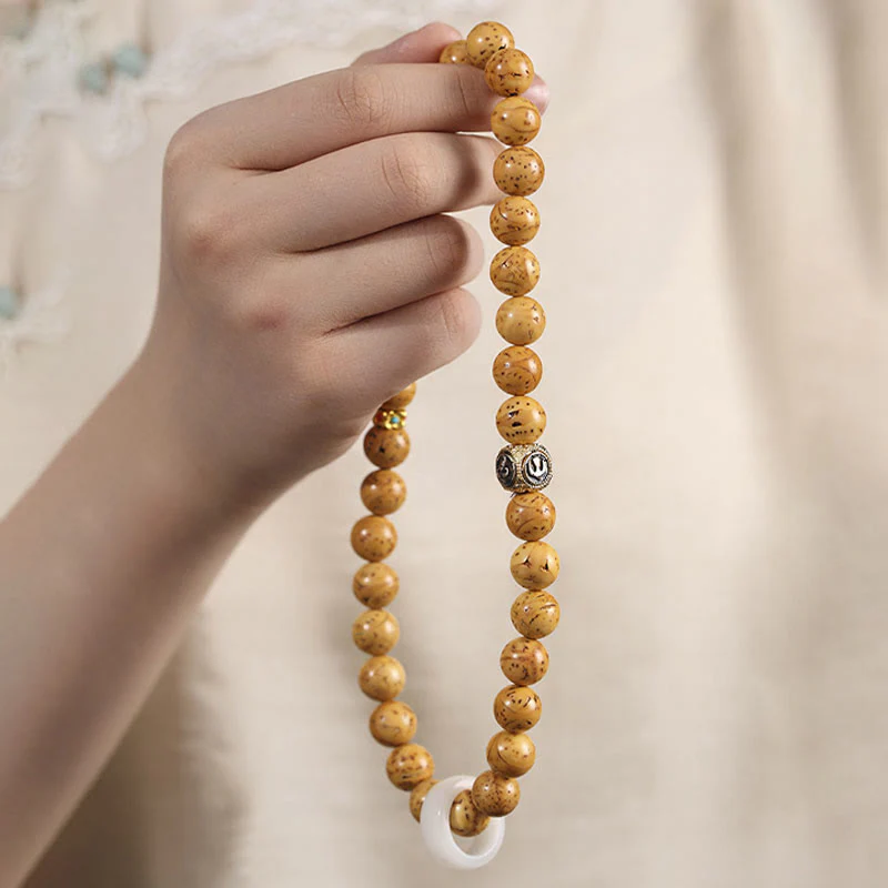 Braccialetto doppio giro Buddha Stones Tibetano Naturale Viola Oro Ratto Bodhi Seed Ricchezza - Image 12