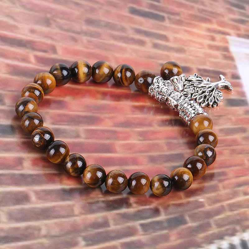 Braccialetto elastico portafortuna con albero della vita in pietra preziosa naturale Buddha Stones - Image 26