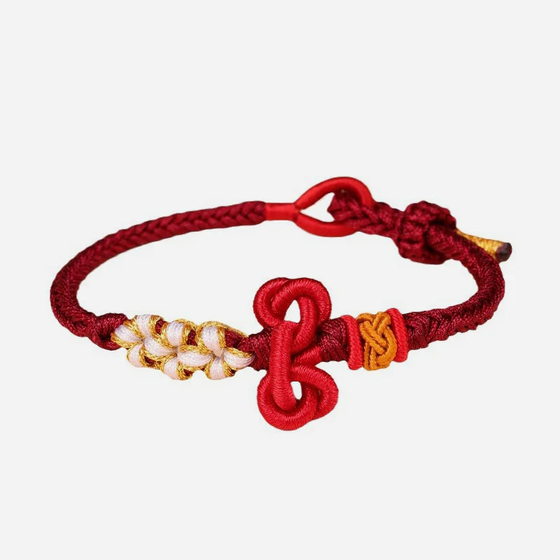 Braccialetto in corda intrecciata con nodo Wenchang fatto a mano Buddha Stones e forza fortunata - Image 10