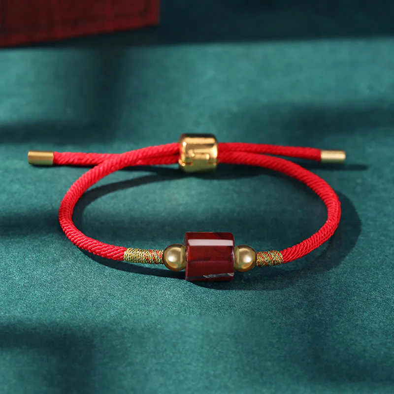 Braccialetto in corda intrecciata con protezione dalla fortuna in malachite, fatto a mano in Tibet, con Buddha Stones verde e pietra rossa - Image 14