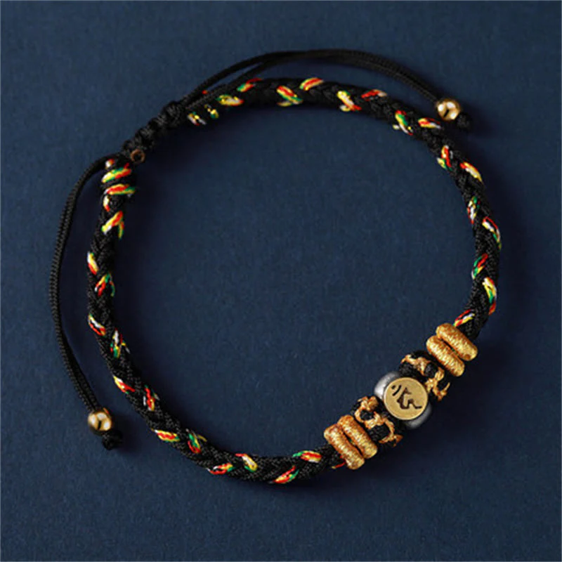 Braccialetto in corda intrecciata in argento con pietre Buddha Stones, zodiaco cinese, Buddha natale - Image 19