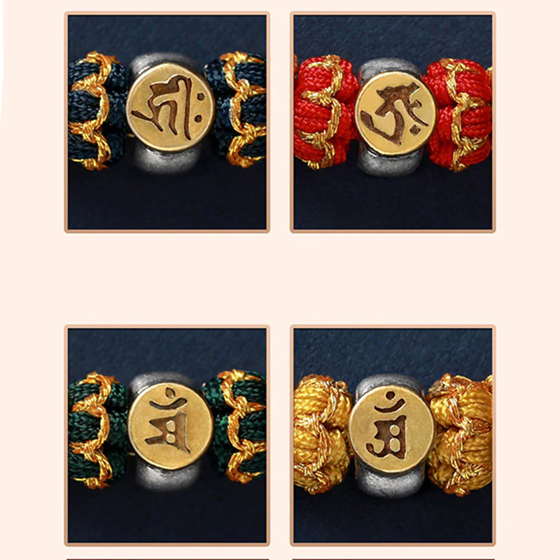 Braccialetto in corda intrecciata in argento con pietre Buddha Stones, zodiaco cinese, Buddha natale - Image 21