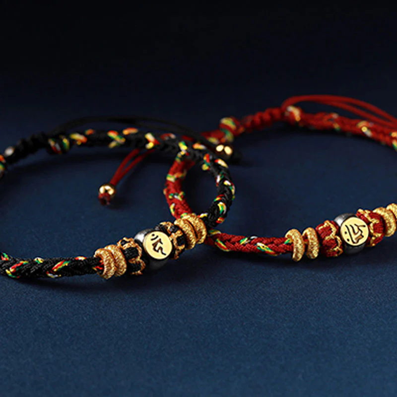 Braccialetto in corda intrecciata in argento con pietre Buddha Stones, zodiaco cinese, Buddha natale - Image 3