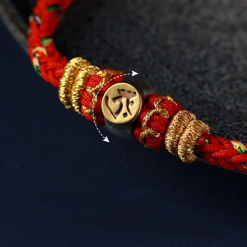 Braccialetto in corda intrecciata in argento con pietre Buddha Stones, zodiaco cinese, Buddha natale - Image 8
