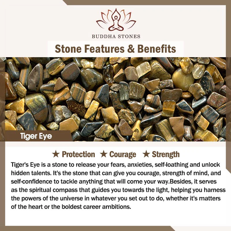 Braccialetto in pelle positivo con perline di onice nero e occhio di tigre Buddha Stones Lava Rock Ematite - Image 18