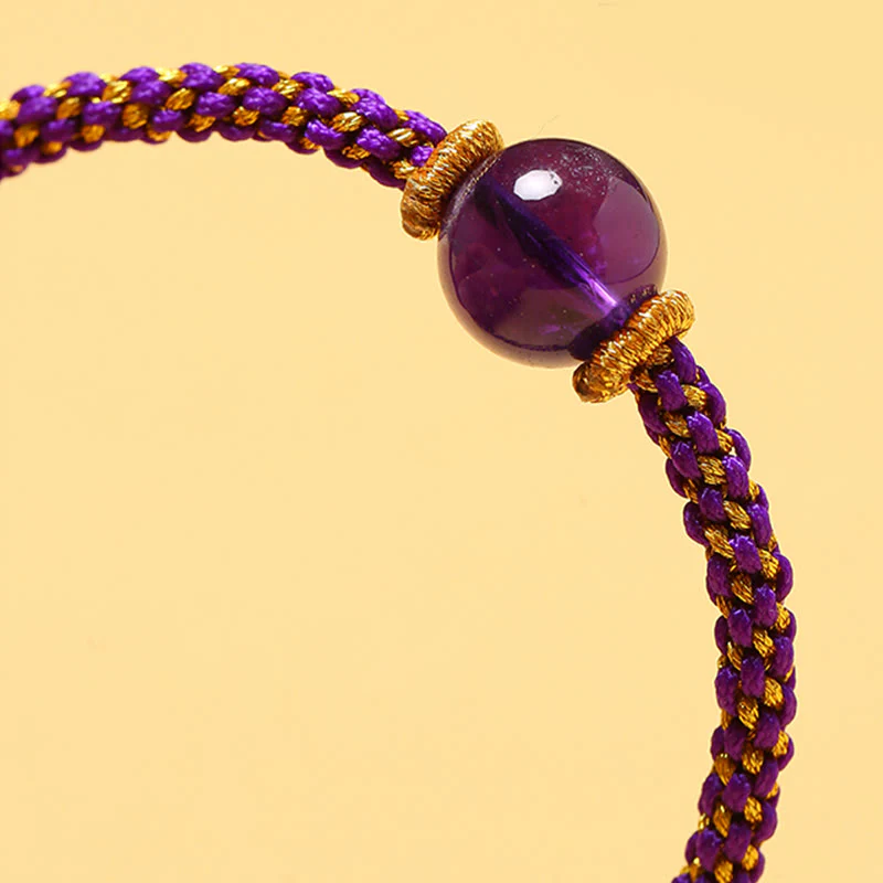 Braccialetto intrecciato calmo con perline di cristallo rosa, fatto a mano, in agata rossa, ametista, quarzo rutilato dorato , Buddha Stones - Image 17