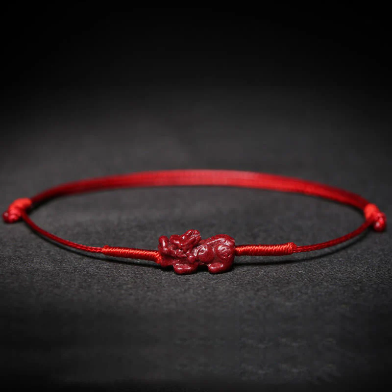 Braccialetto intrecciato con benedizione di Buddha Stones , fatto a mano, con fiore di prugna, quadrifoglio, PiXiu, loto, pesce koi, cinabro - Image 14