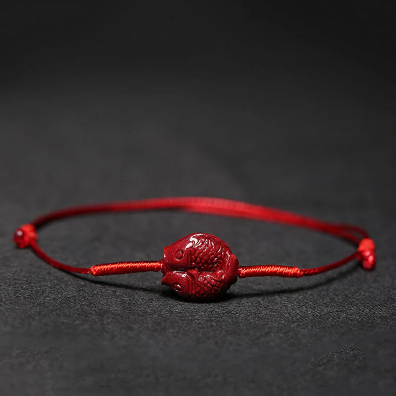 Braccialetto intrecciato con benedizione di Buddha Stones , fatto a mano, con fiore di prugna, quadrifoglio, PiXiu, loto, pesce koi, cinabro - Image 16
