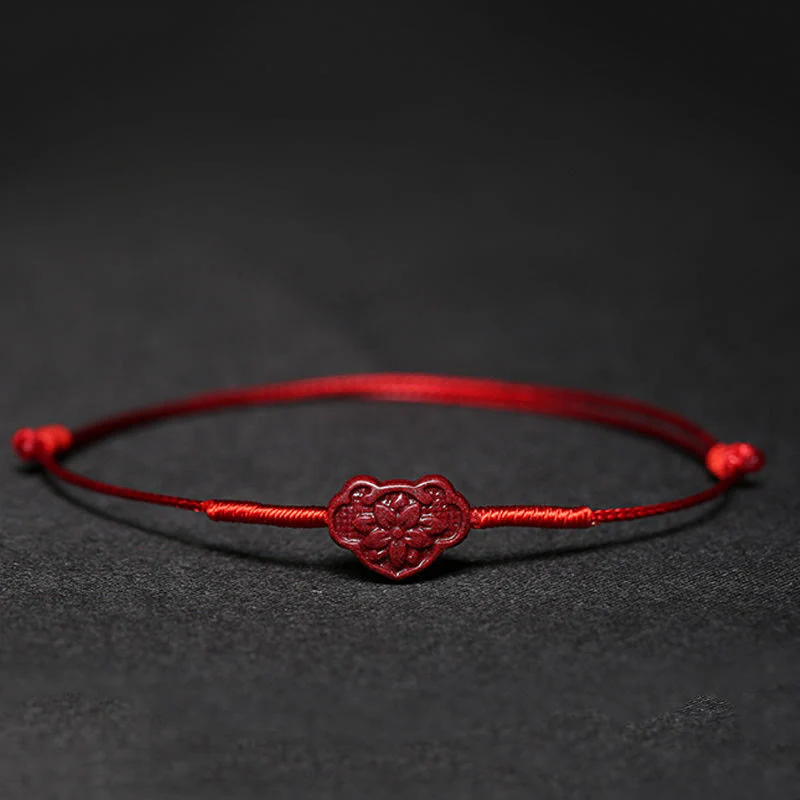 Braccialetto intrecciato con benedizione di Buddha Stones , fatto a mano, con fiore di prugna, quadrifoglio, PiXiu, loto, pesce koi, cinabro - Image 17