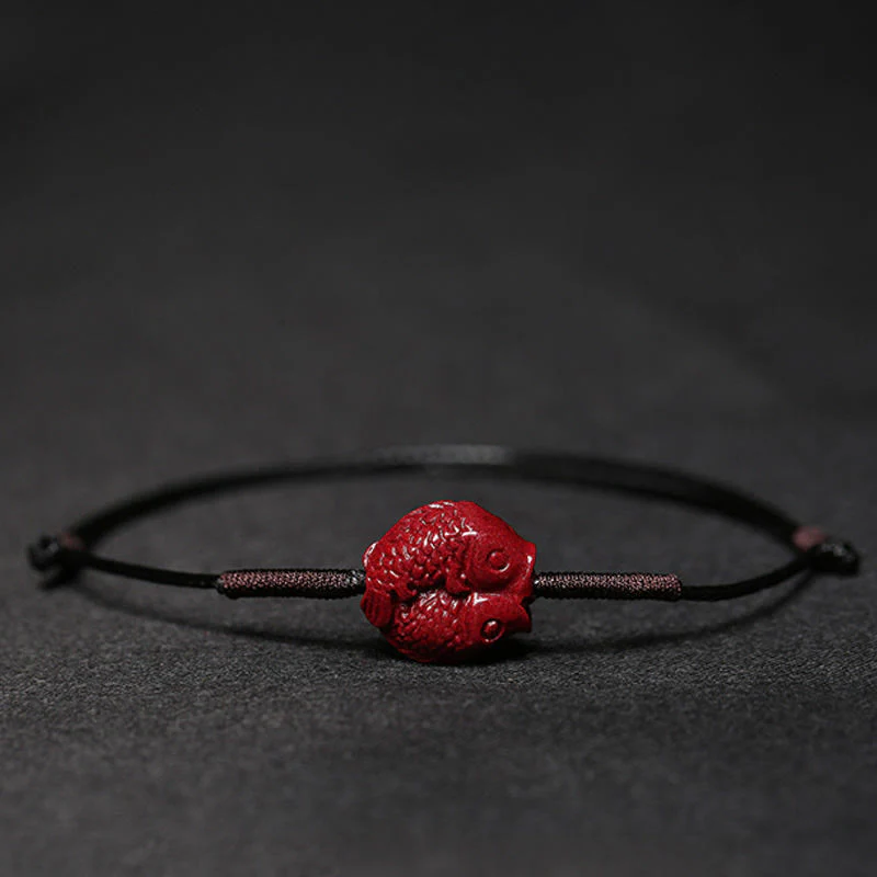 Braccialetto intrecciato con benedizione di Buddha Stones , fatto a mano, con fiore di prugna, quadrifoglio, PiXiu, loto, pesce koi, cinabro - Image 23