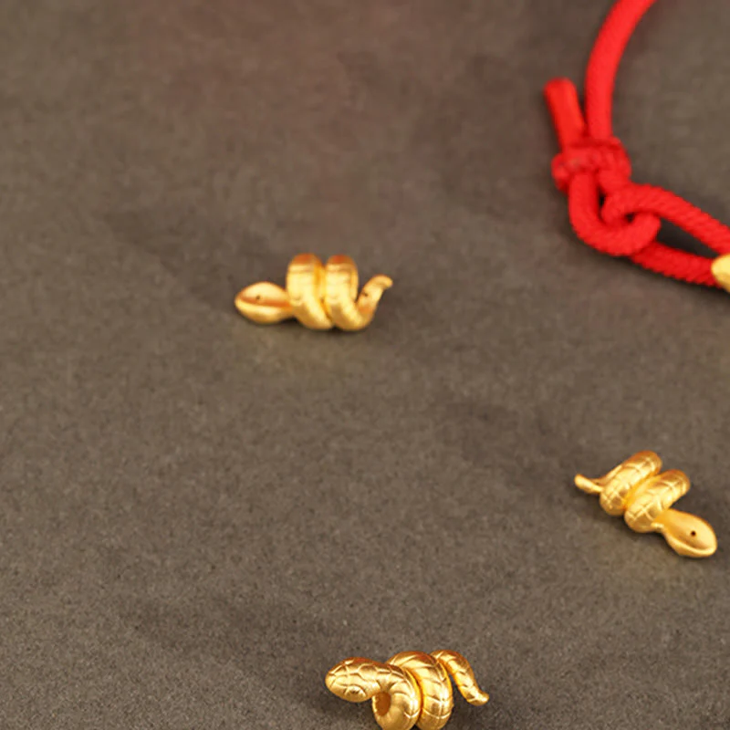 Braccialetto intrecciato con corda di protezione dalla fortuna fatto a mano con design dell'anno del serpente , Buddha Stones , oro 999 - Image 17