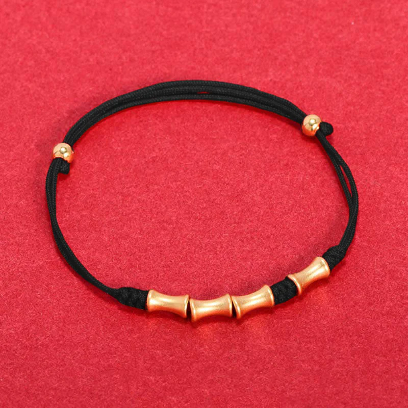 Braccialetto intrecciato con protezione e fortuna in argento sterling 925 con design in bambù Buddha Stones - Image 10