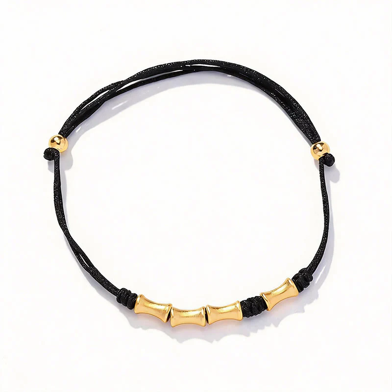 Braccialetto intrecciato con protezione e fortuna in argento sterling 925 con design in bambù Buddha Stones - Image 11