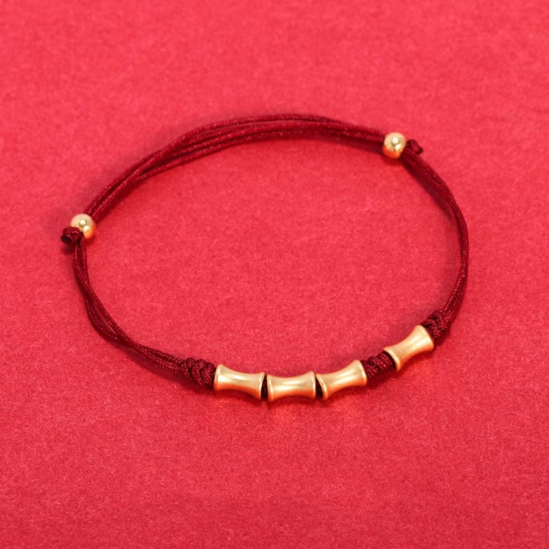 Braccialetto intrecciato con protezione e fortuna in argento sterling 925 con design in bambù Buddha Stones - Image 13