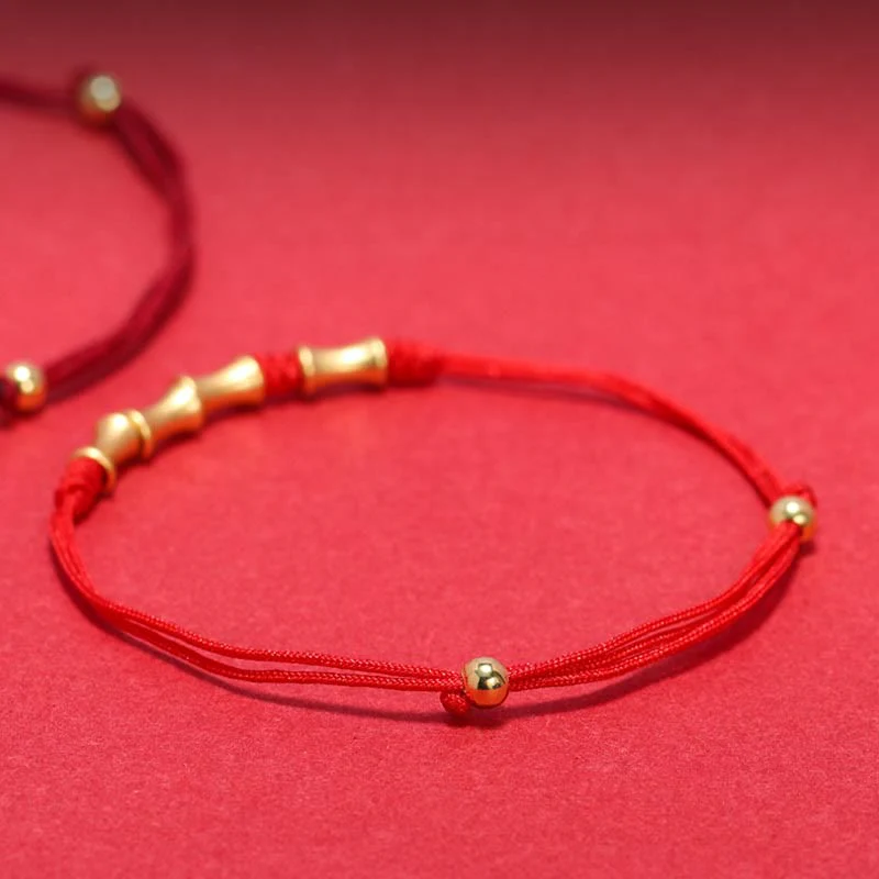 Braccialetto intrecciato con protezione e fortuna in argento sterling 925 con design in bambù Buddha Stones - Image 4