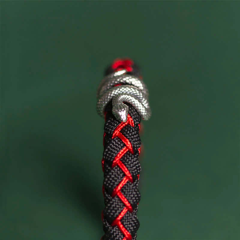 Braccialetto intrecciato con protezione in corda in argento sterling 999 Buddha Stones Year of the Snake - Image 12