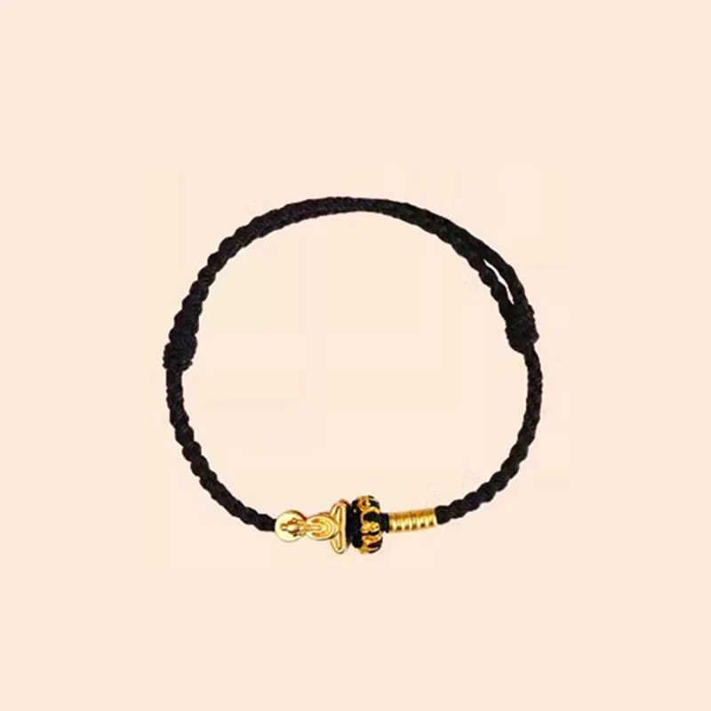 Braccialetto intrecciato di protezione con cordino rosso e nodo di loto Buddha Stones senza forma - Image 12