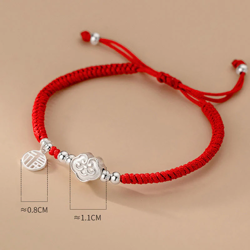 Braccialetto intrecciato in corda con nuvole di buon auspicio e benedizione in argento sterling 925 fatto a mano con Buddha Stones - Image 5