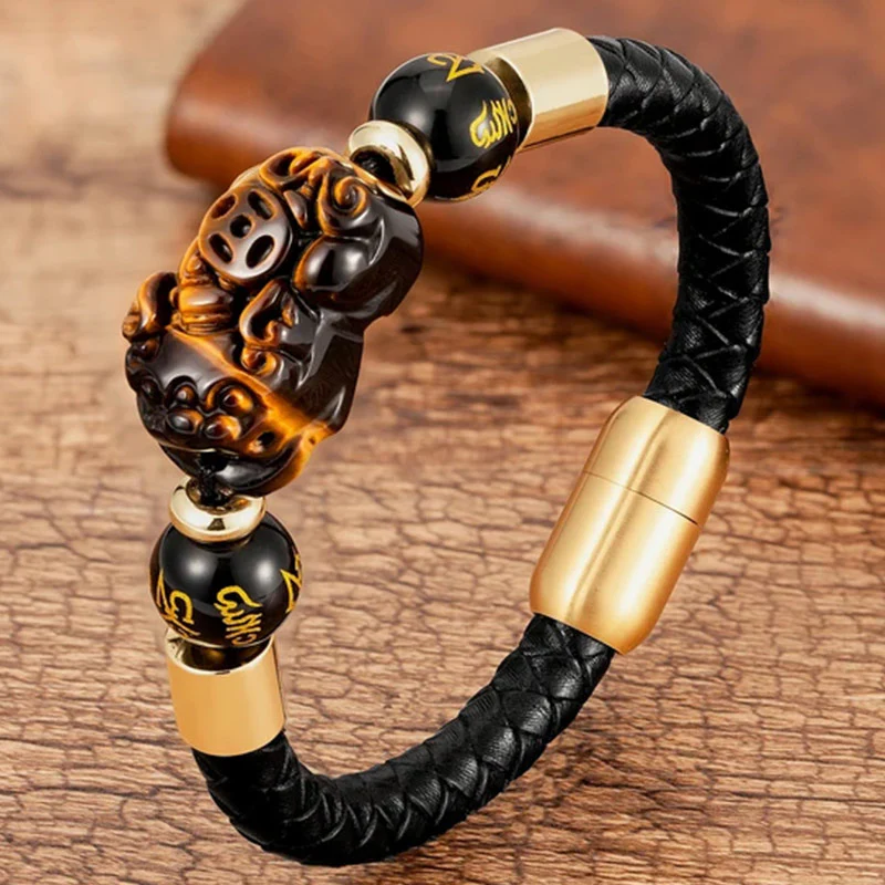 Braccialetto Pixiu con occhio di tigre FengShui - Image 3