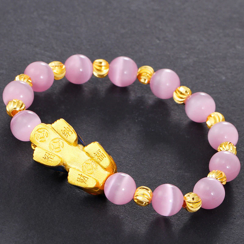 Braccialetto portafortuna Buddha Stones Pixiu Cat Eye - Image 4