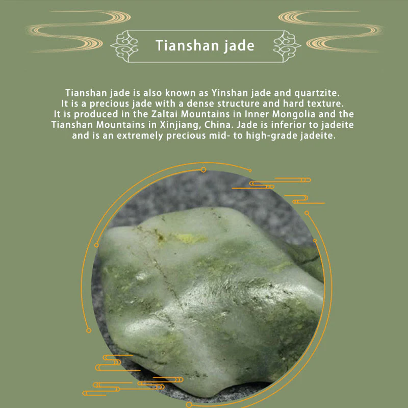 Braccialetto portafortuna con ciondolo in bambù e giada naturale Tianshan in argento sterling 925 Buddha Stones - Image 8